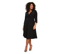 Trendyol Robe tissée à Double Boutonnage pour Femme-Taille midi, Noir, XXL