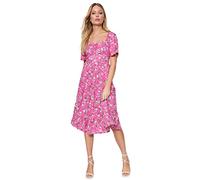 Trendyol Woman Midi A-Line Regular Fit Woven Dress Robe, Rose, 42 Femme
