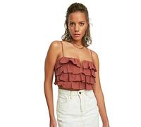 Trendyol Rond pour Femme Chemisier tissé Basique à col en V, Marron, 64