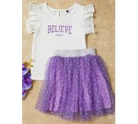 Trendyol Set violet foncé / argent / blanc, Taille 110-116