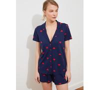 Trendyol Shorty bleu foncé / rouge, Taille M