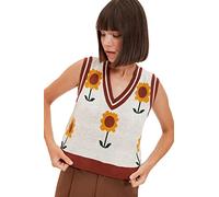 Trendyol Stone Jacquard Pull tricoté Sweater, Femme