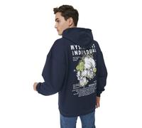 Trendyol Sweat-Shirt à Manches Longues pour Homme Grande Taille Maillot de survêtement, Bleu Marine