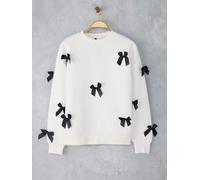 Trendyol Sweat-shirt beige clair / noir, Taille S