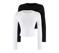 Trendyol T-shirt noir / blanc, Taille L
