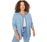 Trendyol Tbbaw23ax00018 Chemise Grande Taille, Bleu, 80 Femme