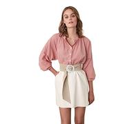 Trendyol Tile Plaid T-Shirt, Brick, 44 Femme