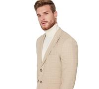 Trendyol Veste à col à revers pour homme, couleur pierre, taille 56, stone