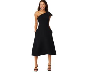 Trendyol Woman Midi Skater Fitted Weaving Dress Robe, Noir, 34 Femme