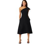 Trendyol Woman Midi Skater Fitted Weaving Dress Robe, Noir, 42 Femme