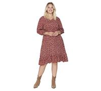 Trendyol Woman Mini A-Linie V-Ausschnitt Webstoff Kleid Robe, Multi-Color, 70/Grande Taille Femme