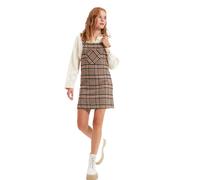 Trendyol Woman Young Midi A-Line Square Collar Woven Dress Robe, Very Colorful, 36 Femme