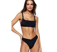 Trendyol Women Bralette Knit Bikini Top, Maillot De Bain Femme, Black,