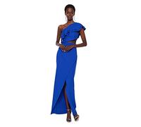 Trendyol Women Breasted Fitted Woven Evening Dress Robe de soirée tissée ajustée à Double Boutonnage Femmes, Sax, 64