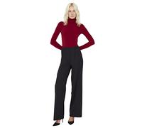 Trendyol Women Normal Waist Wide Leg Trousers Pantalons, Black, 66 Femme