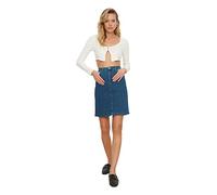 Trendyol Blue Basic Mini Jupe en Denim, Bleu, 38 Femme