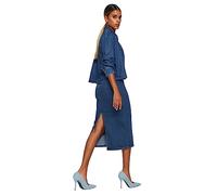 TRENDYOL Women's Straight Midi Pen Skirt Jupe, Bleu, 42 Femmes