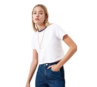 Trendyol Women's White Color Crop T-Shirt tricoté Blanc Taille L