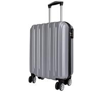 Trendyshop365 Coffret de Voyage et Valise Rigide Dallas 4 Roues Serrure à Combinaison, argenté, Kofferset 3-teilig, Ensemble de valises