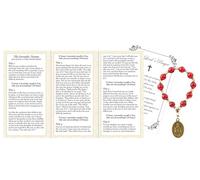 Trendzeen Chapelet de neuvaine de surrender - Chapelet de neuvaine de reddition en verre, brochure de neuvaine de reddition à trois volets, carte de prière de notre père - Ensemble de neuvaine de
