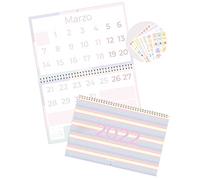 Trénée - Couleurs - Calendrier mural - 30 feuilles sur du papier 120 gr - 3 designs à l'intérieur - Mesures: 35 x 23,5 cm - Comprend des autocollants 428-1