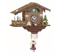Trenkle Kuckulino Pendulette en Miniature de la Forêt Noire Maison de la Forêt-Noire Maison Suisse avec Mouvement Quartz et Chant du Coucou, Danseurs tournants TU 2019 SQ