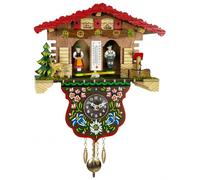 Trenkle Schweizerhaus Horloge de la Forêt Noire Multicolore 19 cm x 21 cm Support Mural mécanique
