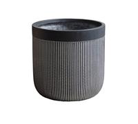 TRENT-693 Pot de Fleur Grand Pot de Fleurs Rond à Rayures en Argile et magnésium for la Maison l'extérieur Pot de Fleur d'intérieur