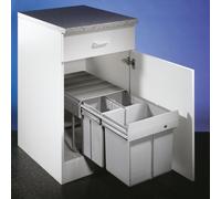 Trenta 6 DS ,les Collecteurs de Déchets pour Portes Battantes, Aluminium Gris