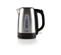 DOMO DO496WK Wasserkocher - Automatische Abschaltung & Trockenkochschutz - 1,7 L - Edelstahl/Schwarz