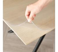 Trente Nappe Transparente 80x160cm - 3mm - Nappe rectangulaire Anti Tache avec Bords inclinés, Protection Table Lavable, Toile cirée au Metre, Nappe de Table Plastique pour l'intérieur et l'extérieur