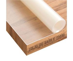 Trente Nappe Transparente Mat 210x120 cm - 2mm - Nappe rectangulaire avec Bords Inclinés, Protection Table Lavable, Toile Cirée au Mètre, Idéale pour Tables en Verre & Laquées, Intérieur & Extérieur