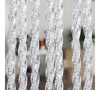 Trente Rideau anti-mouches Orchidea - Différentes tailles et couleurs - Pour porte de balcon - Moustiquaire de luxe - Transparent - 140 x 240 cm