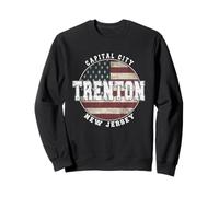 Trenton New Jersey Drapeau américain Vintage Sweatshirt