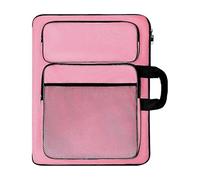TreochtFUN Portfolio d'art pour enfants, sac de fournitures de dessin 38,1 x 45,7 cm pour les cours d'art des enfants, étui de rangement pour croquis, crayon à dessin, ensemble d'art (rose)