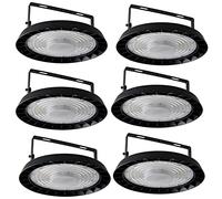 treoir 300W LED UFO High Bay Lumière, 30000LM Projecteur LED Industriel 6500K Blanc Froid Spot High Bay Lumière, IP65 Étanche UFO LED Spot Intérieur pour Garage Atelier Usine (6pcs)