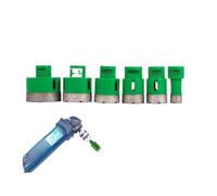 Trépan de perçage diamant, filetage M14, for carreaux de céramique, scie cloche, ensemble de forets avec étui for le perçage sur granit, marbre, porcelaine,Excellente Stabilité(6 Bits Set1)