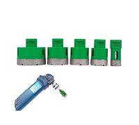 Trépan de perçage diamant, filetage M14, for carreaux de céramique, scie cloche, ensemble de forets avec étui for le perçage sur granit, marbre, porcelaine,Gagnez du Temps(5 Bits Set1)