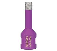 Trépan diamant D10 pour perçage à sec de céramique, marbre et matériaux composites SIDAMO - 11101454