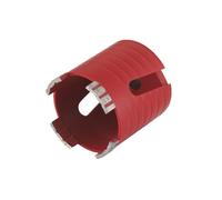 Wolfcraft Trépan diamanté 7957000 Ø68 mm Maçonnerie M16 segments soudés 2 orifices argent
