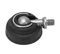 Trépie du Trépied à Tête Non Glissante avec Arbre en Acier Inoxydable - Remplacement du Caoutchouc de 50 Mm de Diamètre pour l'interface à Vis 3/8 Pouces