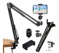 Trépied à bras flexible pour support de téléphone, pliable, pour bureau, ordinateur portable, vidéo, diffusion en direct, prise de vue zénithale, photographie Option 3