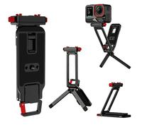 Trépied à dégagement rapide en métal avec mousqueton et support magnétique pour Insta360 Ace Pro 2/X5, support de bureau portable en alliage d'aluminium avec filetage de 6,35 mm, double interface