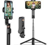 Trépied à grande compatibilité avec 3 modes d'éclairage pour appareils iOS et Android, design compact, télécommande Bluetooth, angle réglable