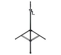 Trépied à Manivelle Pronomic SPS-C-10AS - Support Enceinte en Acier et Aluminium - Extensible Jusqu'à 2,42 m - Surface De Base Extra Large De 1,6 m De Diamètre - Capacité Max. 80 kg - Noir