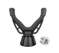 Trépied à rotation horizontale à 360 degrés avec tête en V avec coussinet en caoutchouc souple et adaptateur écrou 3/8 à 1/4 pour support de caméra sécurisé