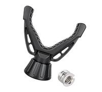 Trépied à rotation horizontale à 360 degrés avec tête en V avec coussinet en caoutchouc souple et adaptateur écrou 3/8 à 1/4 pour un soutien sécurisé du matériel