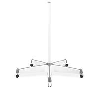 Trépied à roulettes Showlite RS-100W pour lampe loupe (5 pieds avec roulettes, hauteur : 70 cm, diamètre intérieur du tube : 1,3 cm) blanc