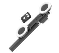 Trépied à selfie - 66,93 pouces ABS inoxydable | Support à distance sans fil de 9,45 pouces - Support de téléphone portable 6 en 1 avec lumière de remplissage 2 lumières 170 cm extensible pour