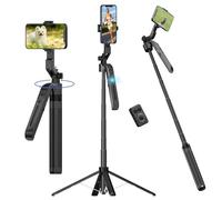 Trépied à selfie avec suivi automatique du visage pour iPhone, rotation à 360 °, trépied de téléphone avec télécommande, trépied pour appareil photo de 180 cm, support iPhone pour créateur de contenu